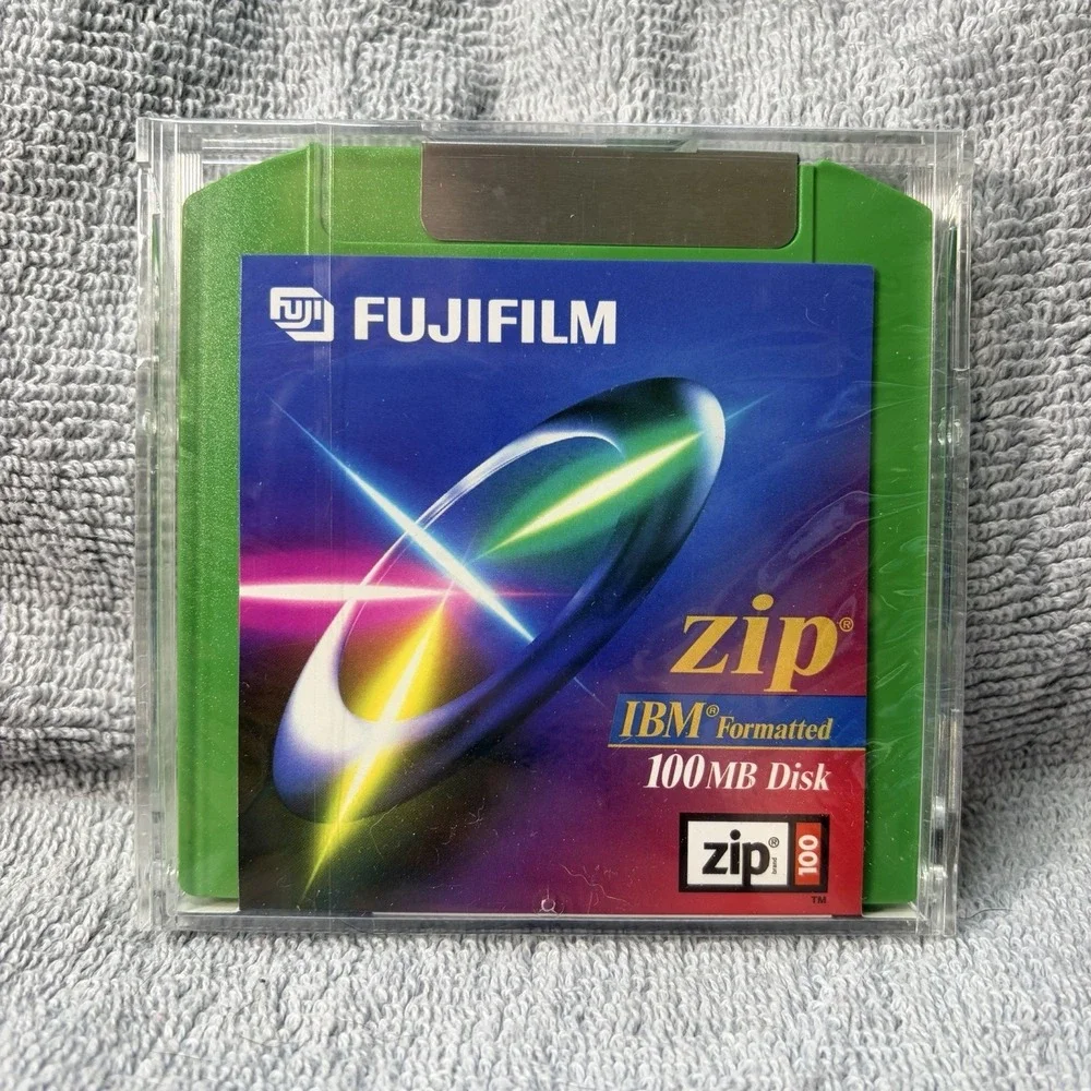 Lot of 2 - FujiFilm 100 MB IBM Formatted Disk Zip Drive Fuji Film - NEW SEALED